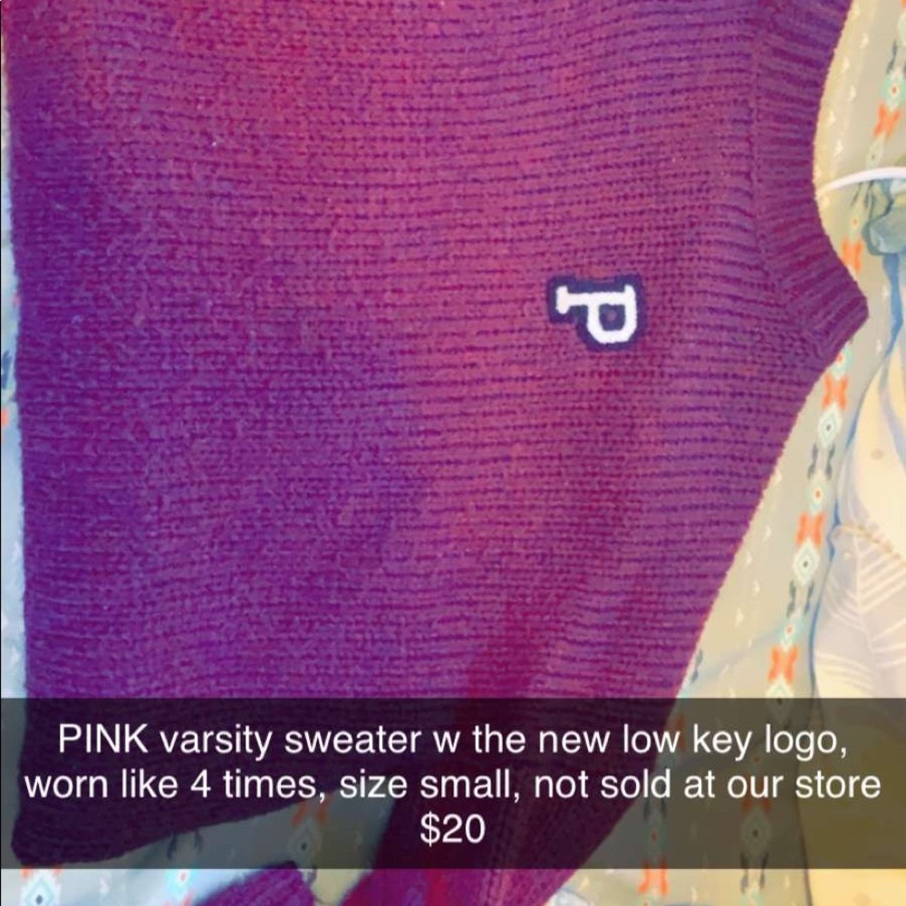 PINK varsity sweater